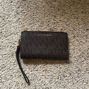 Michael Kors Dark Brown Wristlet